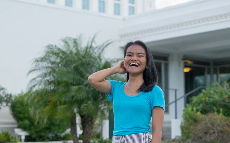 A confidently beautiful woman