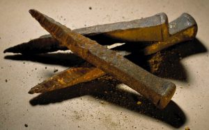 crucifixion nails are remembered during ash wednesday