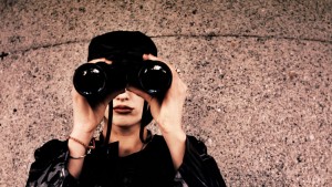 woman binocular