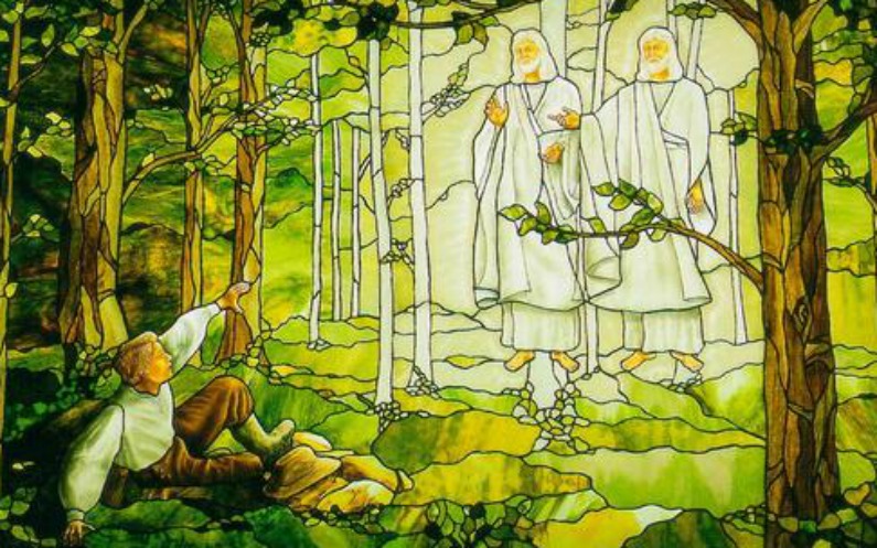 Joseph Smiht's first vision on stained glass