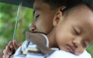 Fatherhood best displayed by a young father