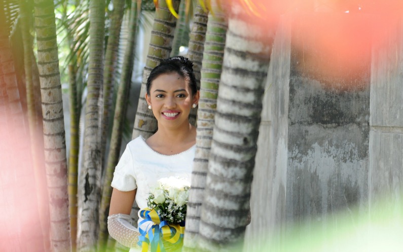 An LDS bride on her wedding day