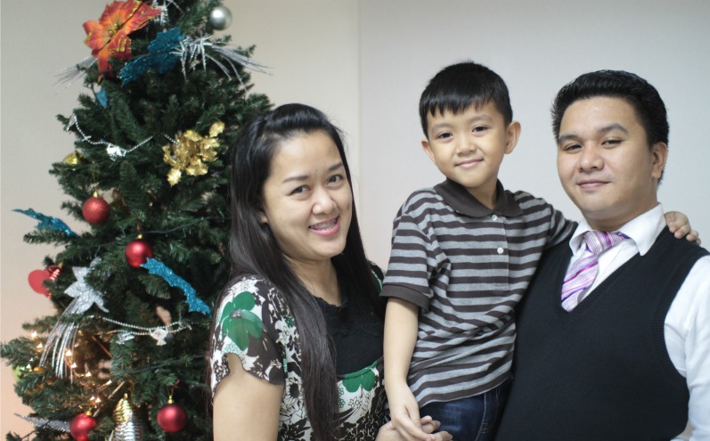 Mormon family on Christmas