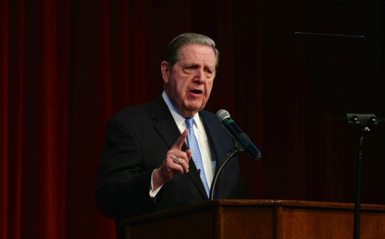 Jeffrey R. Holland giving a talk