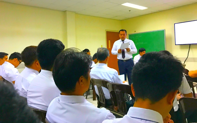 An LDS teacher teaching a class
