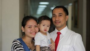 A father and his family