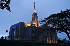 cebu Philippines temple at night with lights on