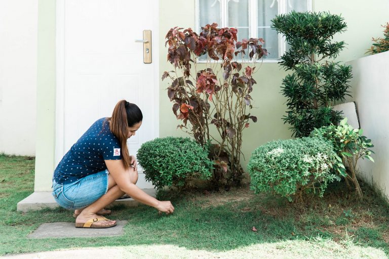 woman in garden
