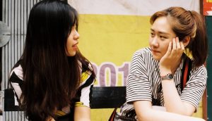 Friends having a peaceful interfaith dialogue.